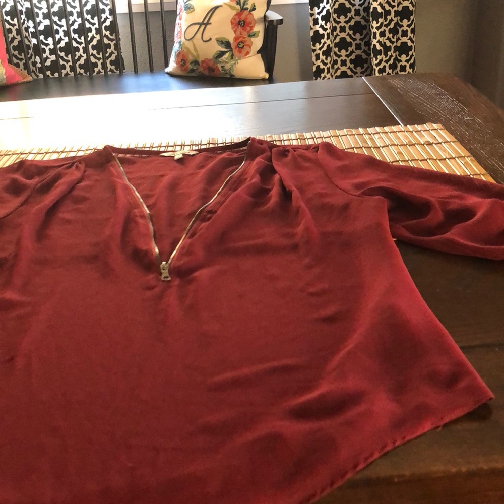 Sheer Maroon Shirt